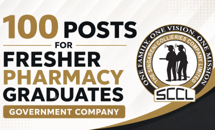 100 posts for Fresher Pharmacy Graduates at Government Company, SCCL