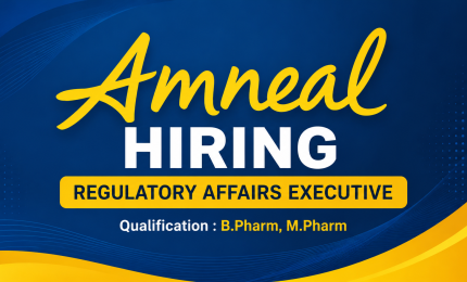 Amneal Pharmaceuticals Hiring Regulatory Affairs Executive