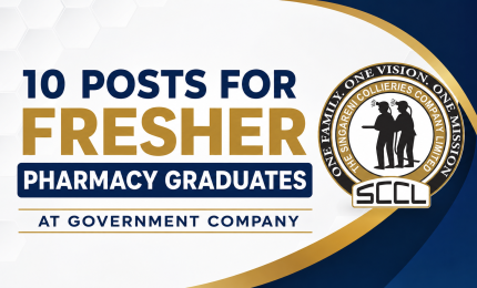 10 posts for Fresher Pharmacy Graduates at Government Company, SCCL
