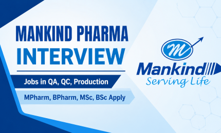 Mankind Pharma Interview : Jobs in QA, QC, Production