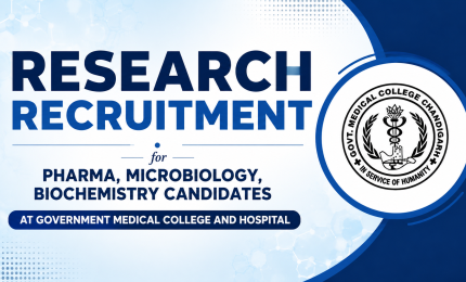 Recruitment for Pharma, Microbiology, Biochemistry candidates at Government Medical College and Hospital