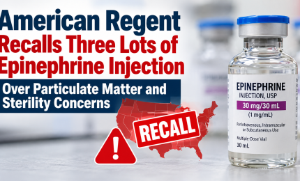American Regent Recalls Three Lots of Epinephrine Injection Over Particulate Matter and Sterility Concerns