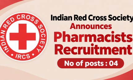 Indian Red Cross Society Announces Pharmacists Recruitment