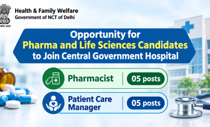 Opportunity for Pharma and Life Sciences candidates to Join Central Government Hospital