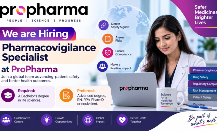 ProPharma recruitment for Pharmacovigilance Specialist