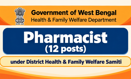 Apply Online for Pharmacist under District Health & Family Welfare Samiti