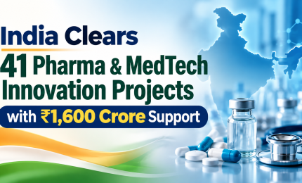 India Clears 41 Pharma & MedTech Innovation Projects with ₹1,600 Crore Support