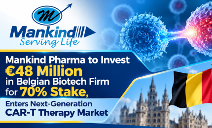 Mankind Pharma to Invest 48 Million euro in Belgian Biotech Firm for 70% Stake, Enters Next-Generation CAR-T Therapy Market