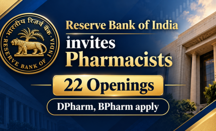 Reserve Bank of India invites Pharmacists