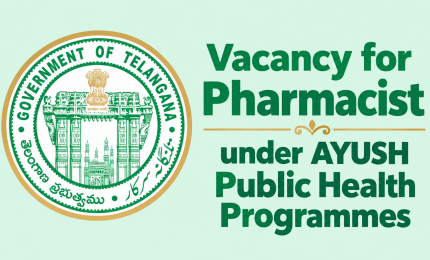 Vacancy for Pharmacist under AYUSH Public Health Programmes