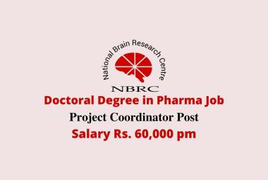 NBRC Doctoral Degree in Pharma Job