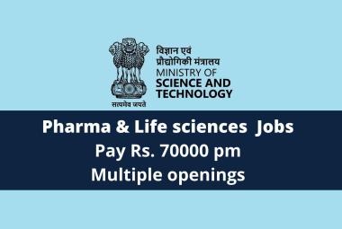 Pharma & Lifesciences openings at CDFD, Ministry of Science and Technology