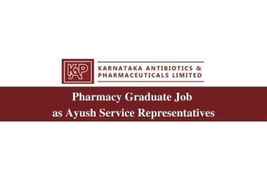 Pharmacy Graduate Job as Ayush Service Representatives at KAPL 