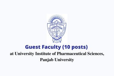 Recruitment for Guest Faculty at University Institute of Pharmaceutical Sciences, Panjab University