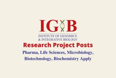 Apply Online for Research Project Posts at IGIB