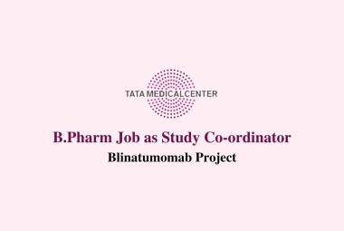Career for B.Pharm as Study Co-ordinator at Tata Medical Center