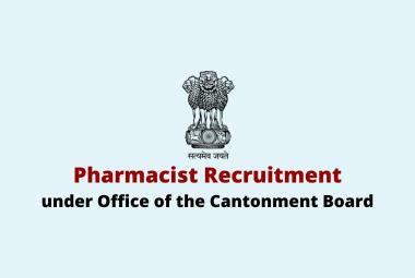 Job for Pharmacist in G B Pant Cantonment General Hospital