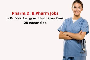 Job for Pharm.D, B.Pharm in Dr. YSR Aarogyasri Health Care Trust