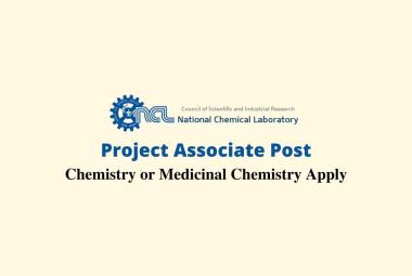 Online applications are invited for post of Project Associate at National Chemical Laboratory