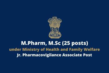 Opportunity for M.Pharm, M.Sc as Pharmacopoeial Associate at Indian Pharmacopoeia Commission