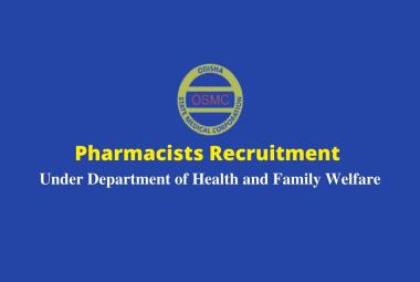 Pharmacists Job under Department of Health and Family Welfare