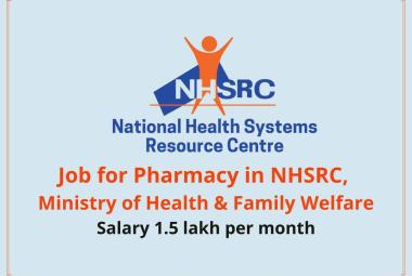 Job for Pharmacy candidates in NHSRC, Ministry of Health