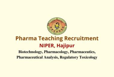 NIPER invites online applications for Pharma Teaching Post