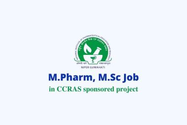 Online Interview for M.Pharm, M.Sc in CCRAS sponsored project, NIPER