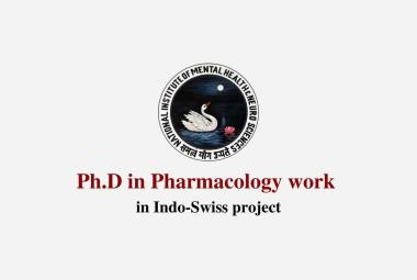 Ph.D in Pharmacology work in Indo-Swiss project at NIMHANS