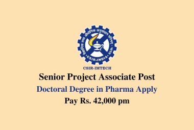 Apply Online for Senior Project Associate at IMTech
