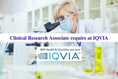 Clinical Research Associate require at IQVIA