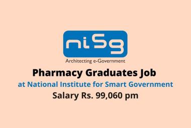 Job for Pharmacy Graduates as Consultant at NISG