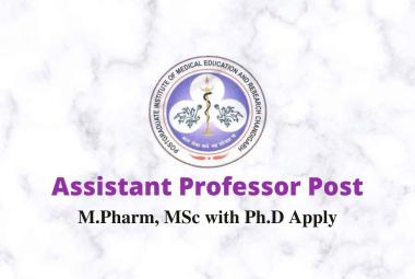 Applications are invited for the post of Assistant Professor at PGIMER