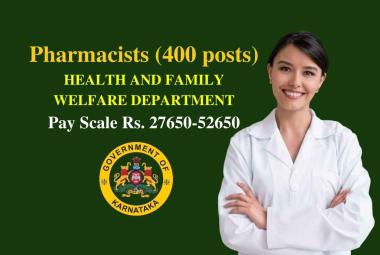 Job Openings for Pharmacists in Department of Health and Family Welfare
