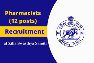 Openings for Pharmacists at Zilla Swasthya Samiti