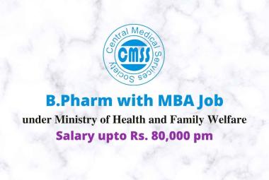 Opportunity for B.Pharm with MBA at CMSS