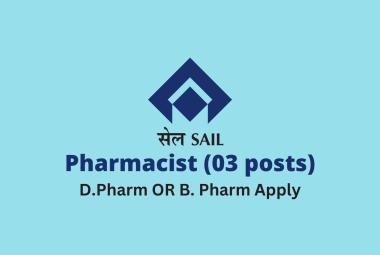 Pharmacist Training in Steel Authority of India Limited