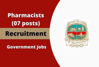 Recruitment for Pharmacists at Municipal Corporation  