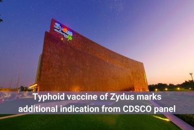 Typhoid vaccine of Zydus marks additional indication from CDSCO panel