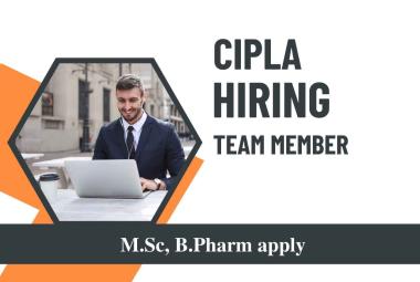 Work as Team Member at Cipla