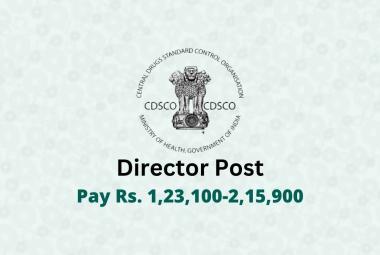 Applications are invited for a post of Director in CDSCO