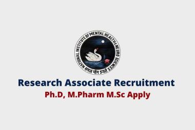 NIMHANS Research Associate Recruitment