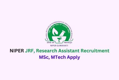 NIPER JRF, Research Assistant Recruitment