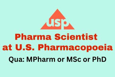 Recruitment of Scientist - RSL at US Pharmacopoeia