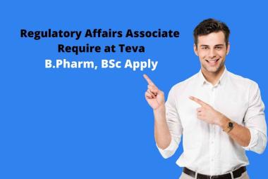 Regulatory Affairs Associate require at Teva