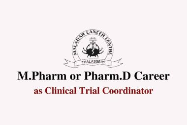 Career for M.Pharm or Pharm.D as Clinical Trial Coordinator at MCC