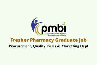 Fresher Pharmacy Graduate Job at PMBI