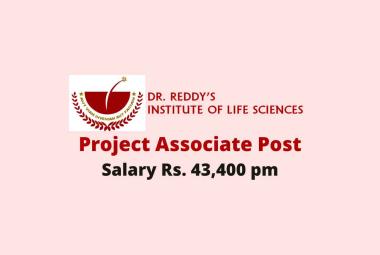 Job for Project Associate at Dr. Reddy’s Institute of Life Sciences