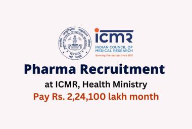 Pharma Recruitment at ICMR