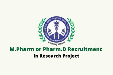 Vacancy for M.Pharm or Pharm.D in Research Project at AIIMS